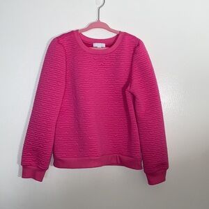 5/$15 btween Girls Pink Embossed Hearts Sweater Size 7